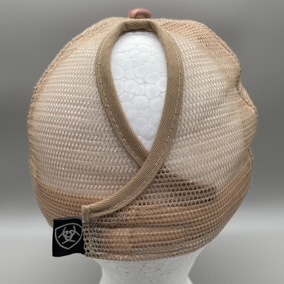 Ariat Ponyflo Aztec Print Trucker Hat Womens OSFM Pink Southwestern Mesh Cap